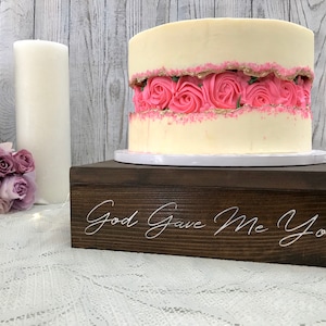 Cake stand Wedding cake stand Wooden cake stand Rustic cake stand image 5