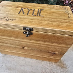 Personalized Rustic Cedar Keepsake Box - Engraved Memory Chest