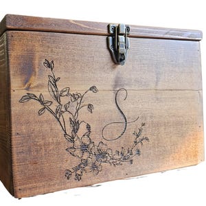 Personalized Rustic Wedding Card Box | Engraved Wooden Wedding Keepsake ...