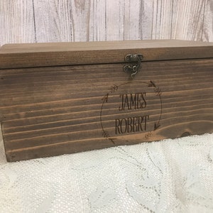 Wooden Memory Box, Keepsake Box,   children's keepsake box