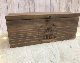 Wooden Memory Box, Keepsake Box,   children's keepsake box