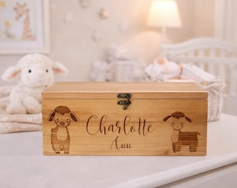 Personalized Keepsake Boxes, Wooden Memory Box, Time capsule box, Baby Keepsake Box, Children's Memory Box