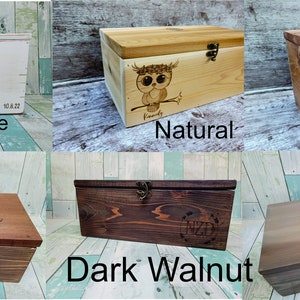 Personalized Keepsake Boxes for Babies, Wooden Memory Box, Time capsule box, Baby Keepsake Box, Children's Memory Box image 9