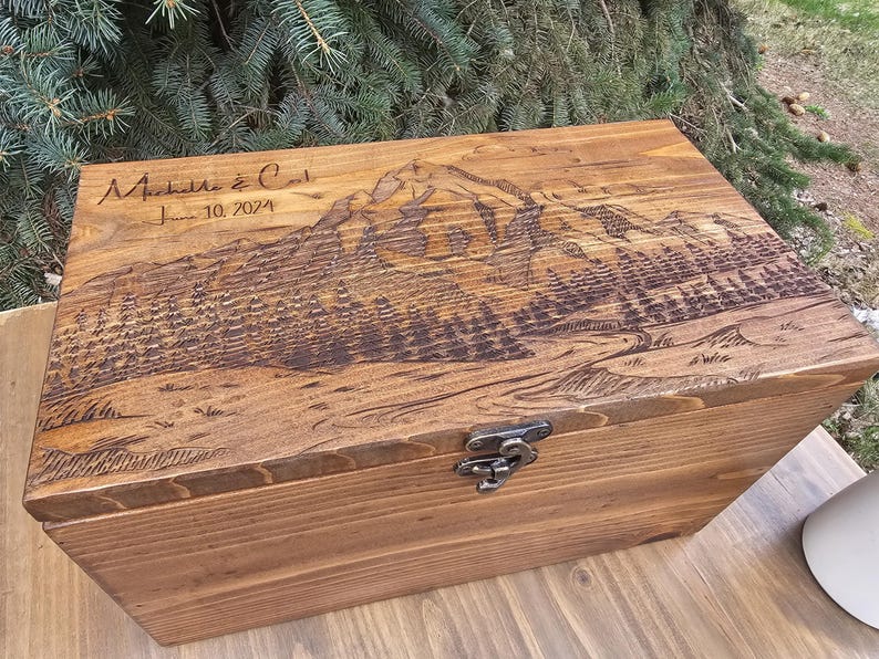 Personalized Rustic Cedar Keepsake Box | Outdoors Men's Gift | Keepsake ...