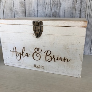 Custom Laser Engraved Wood Card Box - Perfect for Weddings Anniversaries and Graduations