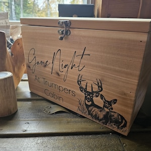 Cabin Game night box personalized | Rustic Cabin Decor