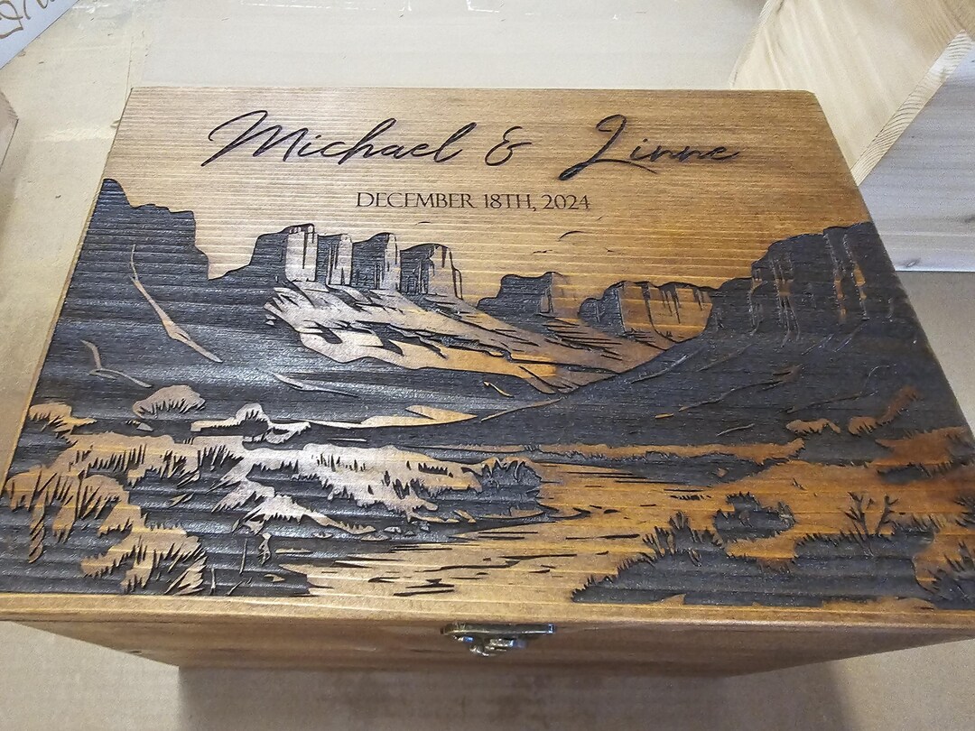 Rustic National Parks Cedar Memory Box Guadalupe Mountians - Etsy