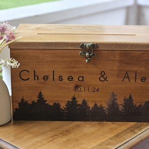Boîte pour cartes de mariage Boîte pour cartes de mariage avec fente Boîte pour cartes de mariage rustique Boîte pour cartes en bois pour mariage