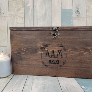 Personalized Rustic Cedar Baby Keepsake Box: Engraved Memory Box