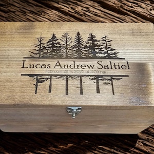 Larger Keepsake Box for baby | Baby keepsake box with name | Baby keepasake box for boy