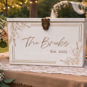Rustic white Wedding Card Box | Vintage style wedding Card Box