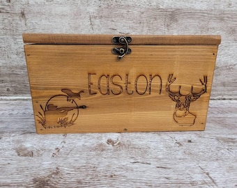Personalized Boy Keepsake Box, Hunter Gift