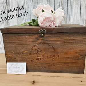 Rustic Wedding Card Box  Personalized Card Box  Barn Wedding Decor