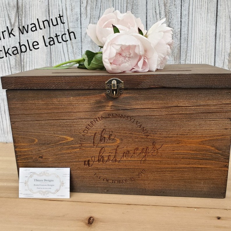 Rustic Wedding Card Box Personalized Card Box Barn Wedding Etsy