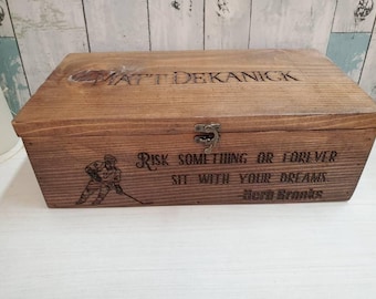 Personalized Graduation Keepsake Box: Rustic Cedar Memory Chest