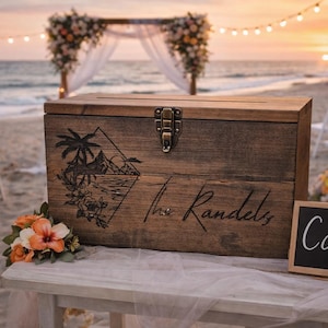 beach theme wedding card box | tropical beach theme wedding