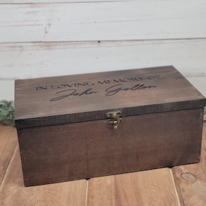 Wooden Keepsake Box – Personalized Memory Box, Custom Engraved Gift Box for Weddings, Anniversaries, or Keepsakes