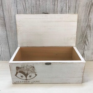 Personalized Rustic Wooden Keepsake Box | Small keepsake box | Large keepsake box image 3
