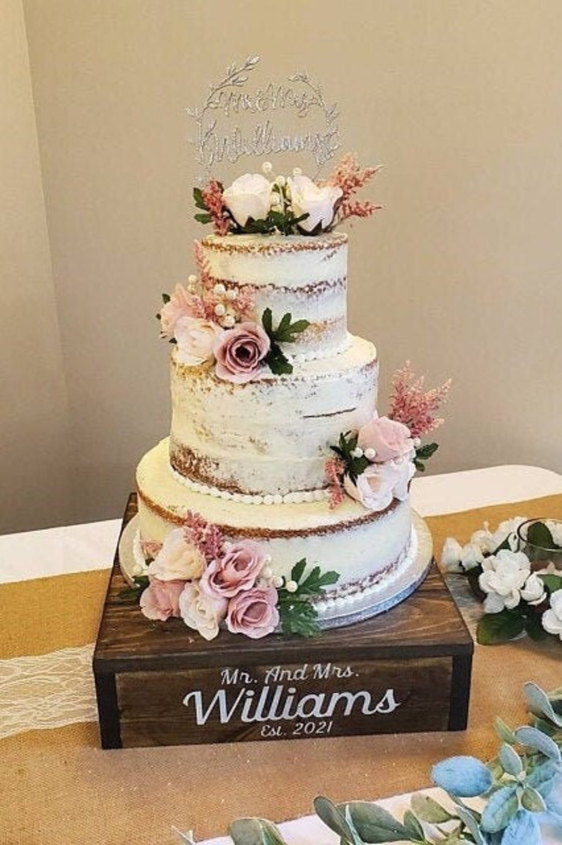 Cake Stand Wedding Cake Stand Wooden Cake Stand Rustic Cake Etsy