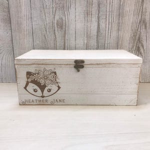 Personalized Rustic Wooden Keepsake Box | Small keepsake box | Large keepsake box image 2