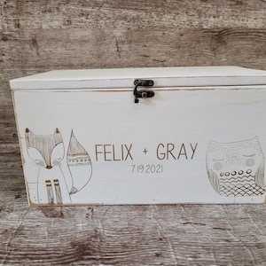 Personalized Keepsake Boxes for Babies, Wooden Memory Box, Time capsule box, Baby Keepsake Box, Children's Memory Box