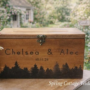 Rustic Wedding Card Box  | Large Card Box | Personalized Card box | Wooden card box