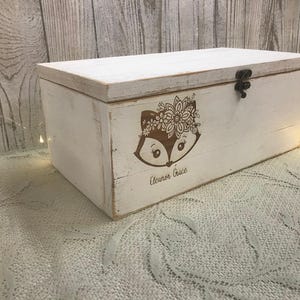 Personalized Rustic Wooden Keepsake Box | Small keepsake box | Large keepsake box image 1