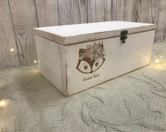 Personalized Rustic Wooden Keepsake Box | Small keepsake box | Large keepsake box