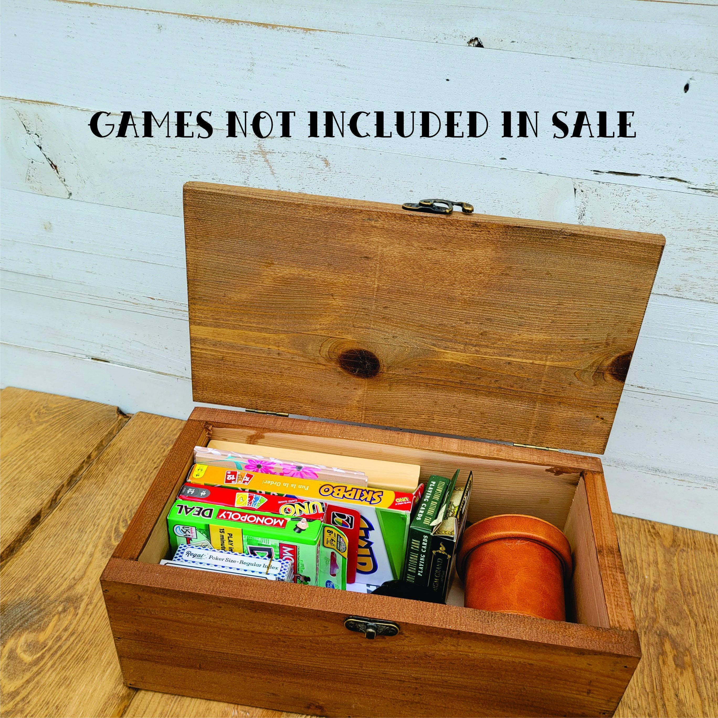 Cabin Game Night Box Personalized | Rustic Cabin Decor - Etsy