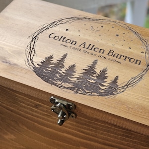 Personalized Keepsake Boxes for Babies, Wooden Memory Box, Time capsule box, Baby Keepsake Box, Children's Memory Box