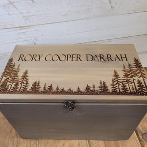 Personalized Cedar Custom Keepsake Box – Engraved Wooden Memory Box ...