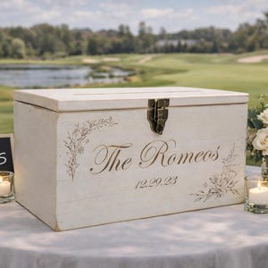 Rustic Wooden Wedding Card Box | Personalized Barnwood Wedding Gifts ...