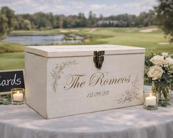 Rustic Wooden Wedding Card Box | Personalized Barnwood Wedding Gifts & Envelopes