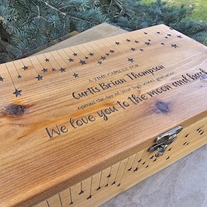 Personalized Baby Keepsake Box: Rustic Cedar Memory Box