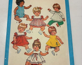 Simplicity 9508 Vintage Doll Pattern 1980’s Size Small 12”-13”