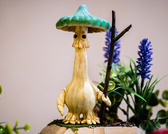 Fritz the Guardian Piltz Gnome Mushroom Figurine