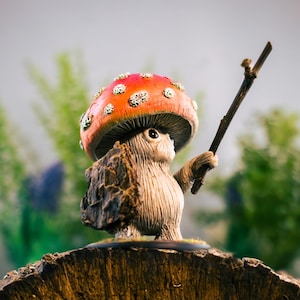 ユニークなクリーチャー置物 プランター Mushroom figure - Etsy 日本