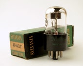 Sylvania 6H6GT vacuum tube - superman sign branding - new old stock - original box - 1950 39 s - December 1952