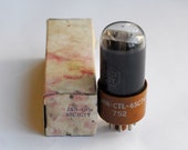 Tung Sol 6SC7GTY - round plates - black glass - brown base - Joint Army Navy - tube in mint condition