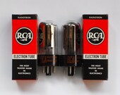 pair RCA 6DA4 vacuum tubes - new old stock - original boxes - tubes in mint condition - matching date codes - octal damper diode