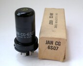 GE JAN 6SQ7 vacuum tube - new old stock - original box - General Electric 6SQ7 tube