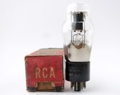RCA 6ZY5G vacuum tube - black plate - new old stock - original box - ST envelope rectifier tube