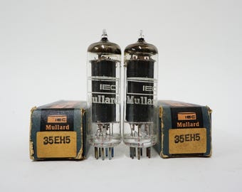 pair: IEC 35EH5 vacuum tubes - new old stock - original boxes - excellent condition - "Mullard"