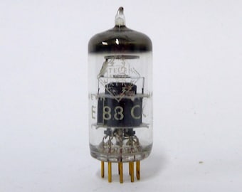 Telefunken E88CC vacuum tube - gold plated pins - diamond bottom - <> - 6922 - ECC88 - E188CC - 6DJ8