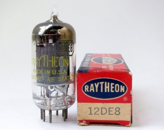 Raytheon 12DE8 vacuum tube - new old stock - original box