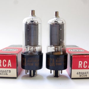 pair: RCA 6BQ6GTB vacuum tubes - matching date codes - new old stock - original boxes