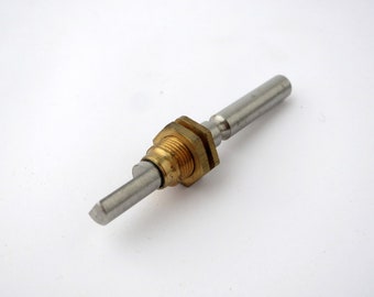 Jackson Brothers tuning shaft with mounting bushing and dial cord groove  - for DIY radio, audio, electronics projects