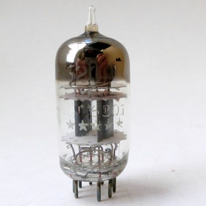 GE 6201 5 Star vacuum tube - black plates - 12AT7
