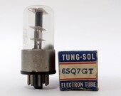 Tung Sol 6SQ7GT vacuum tube - new old stock - glass 6SQ7 tube