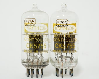 Tube Électronique Raytheon CK 5755 NOS (New Old Stock) - Remplacement Possible 12AX7